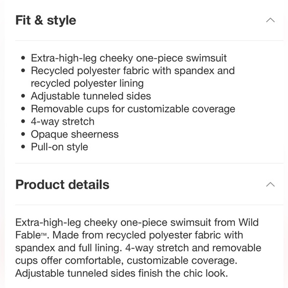 Wild Fable one piece swimsuit - Picture 4 of 6